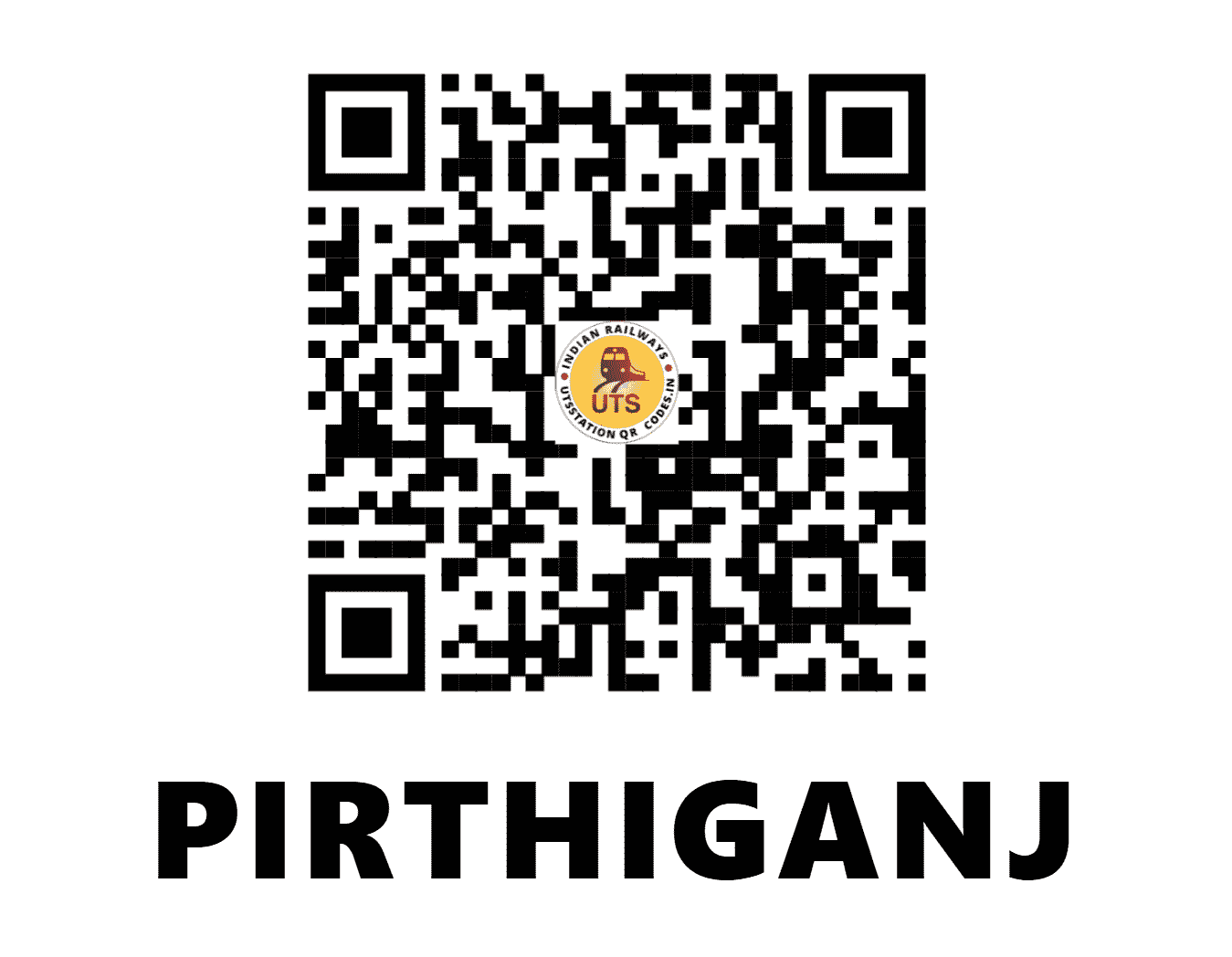 UTS QR Code for PIRTHIGANJ - PHV - NR (UTTAR PRADESH)